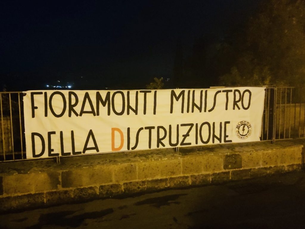 blocco studentesco azione contro ministro lorenzo finamonti greta ambiente distruzione orvieto