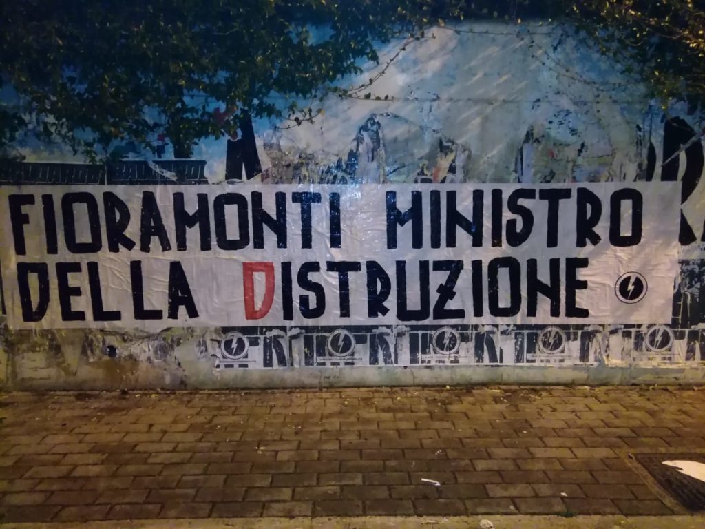 blocco studentesco azione contro ministro lorenzo finamonti greta ambiente distruzione pescara