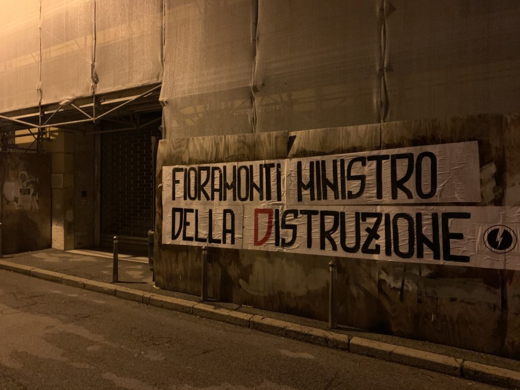 blocco studentesco azione contro ministro lorenzo finamonti greta ambiente distruzione verona