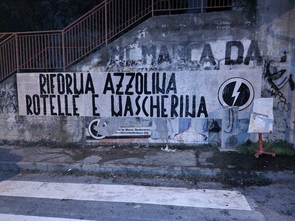 blocco studentesco trieste 20 ottobre azzolina rotelle mascherina