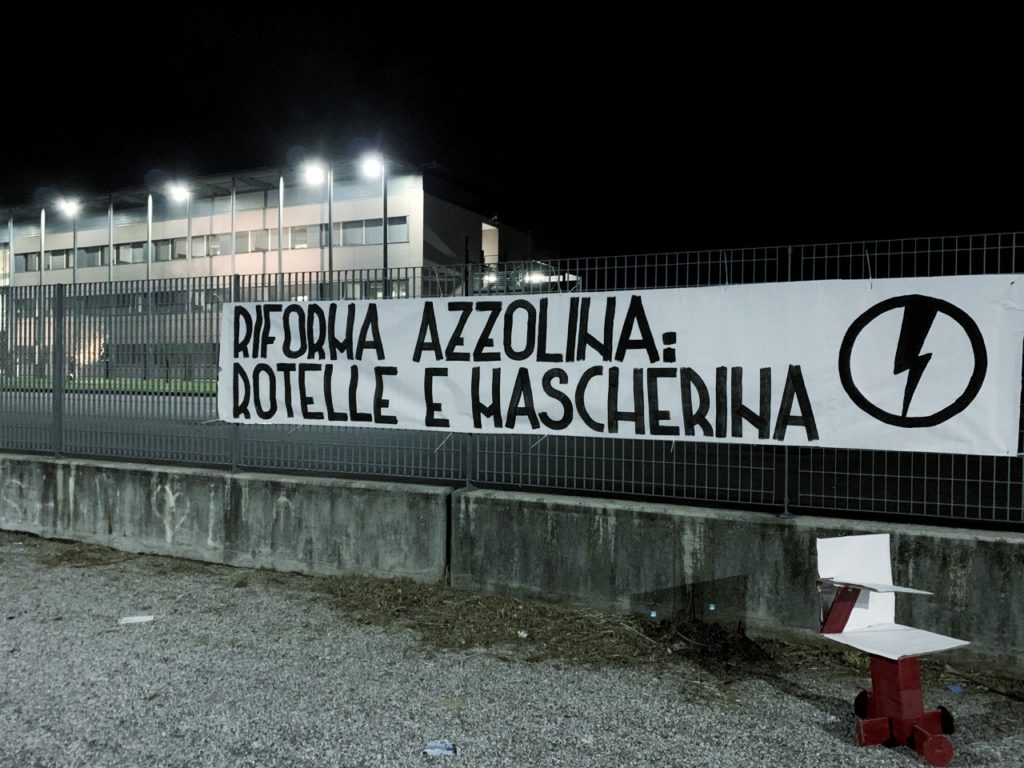 blocco studentesco udine 20 ottobre azzolina rotelle mascherina