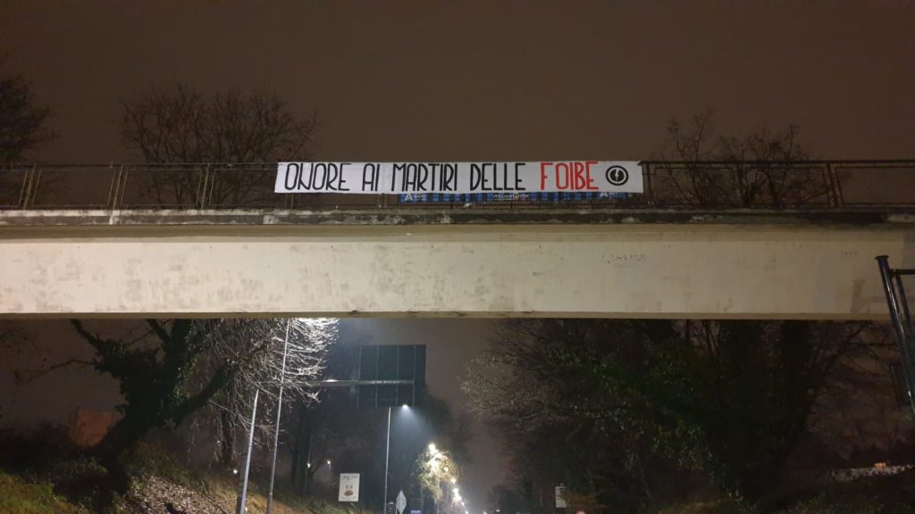 blocco studentesco 10 febbraio 2021 onore ai martiri delle foibe bergamo