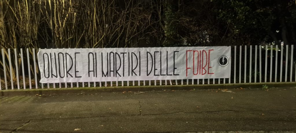 blocco studentesco 10 febbraio 2021 onore ai martiri delle foibe brescia