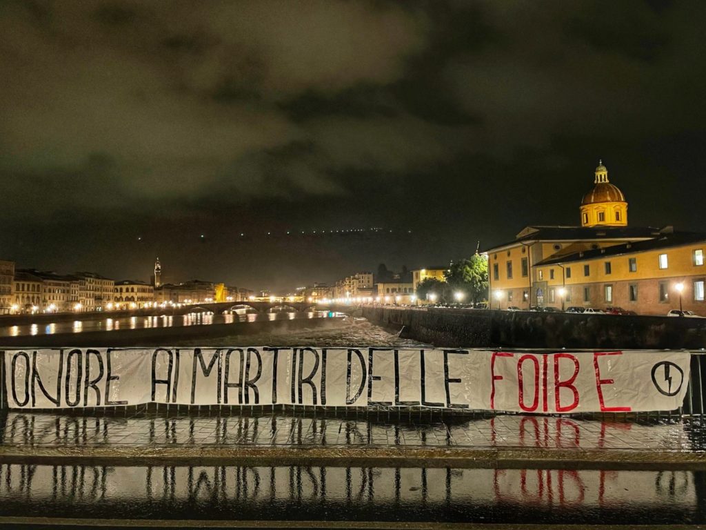 blocco studentesco 10 febbraio 2021 onore ai martiri delle foibe firenze