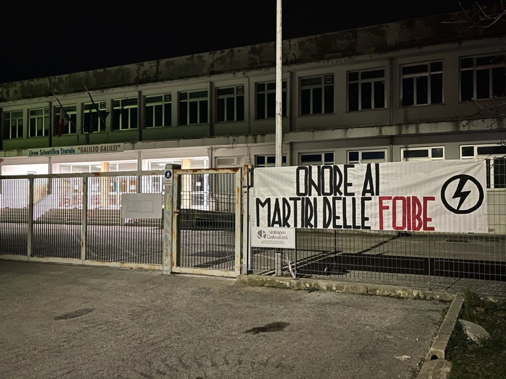 blocco studentesco 10 febbraio 2021 onore ai martiri delle foibe lanciano