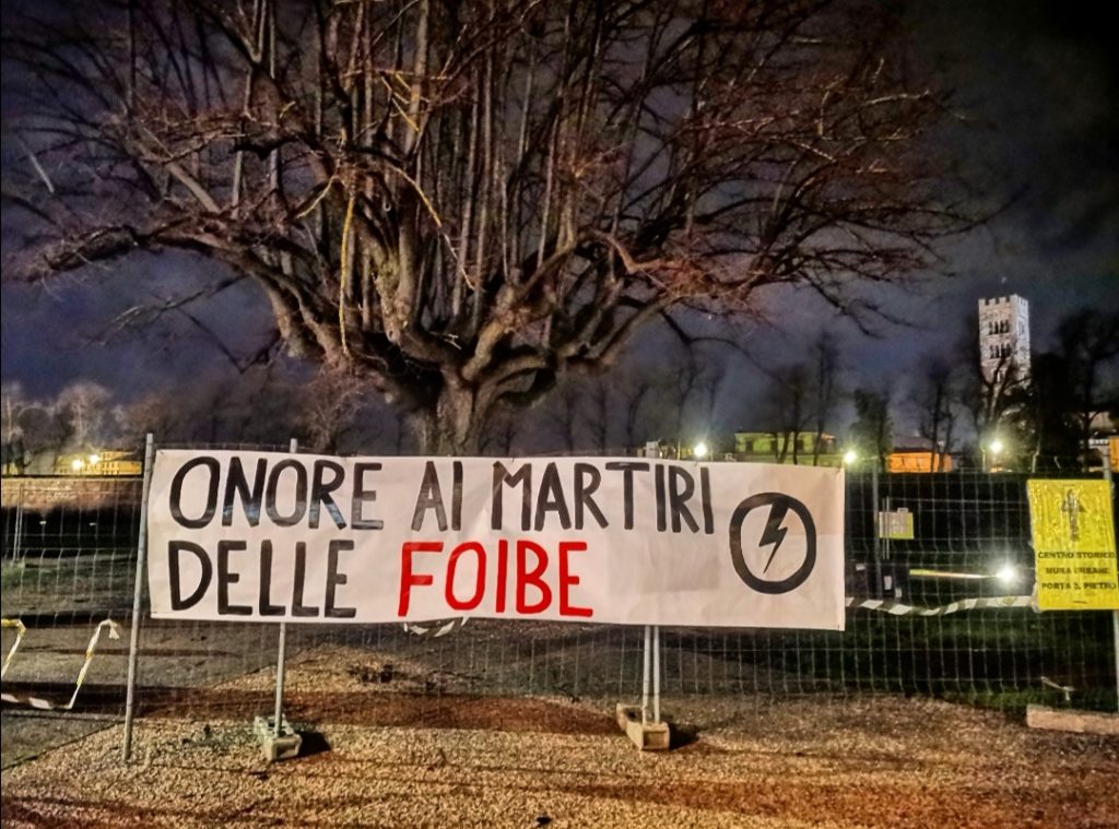 blocco studentesco 10 febbraio 2021 onore ai martiri delle foibe lucca