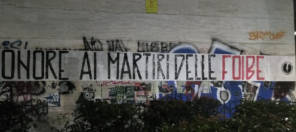 blocco studentesco 10 febbraio 2021 onore ai martiri delle foibe milano