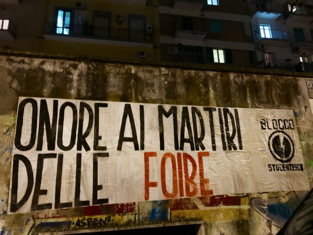 blocco studentesco 10 febbraio 2021 onore ai martiri delle foibe napoli