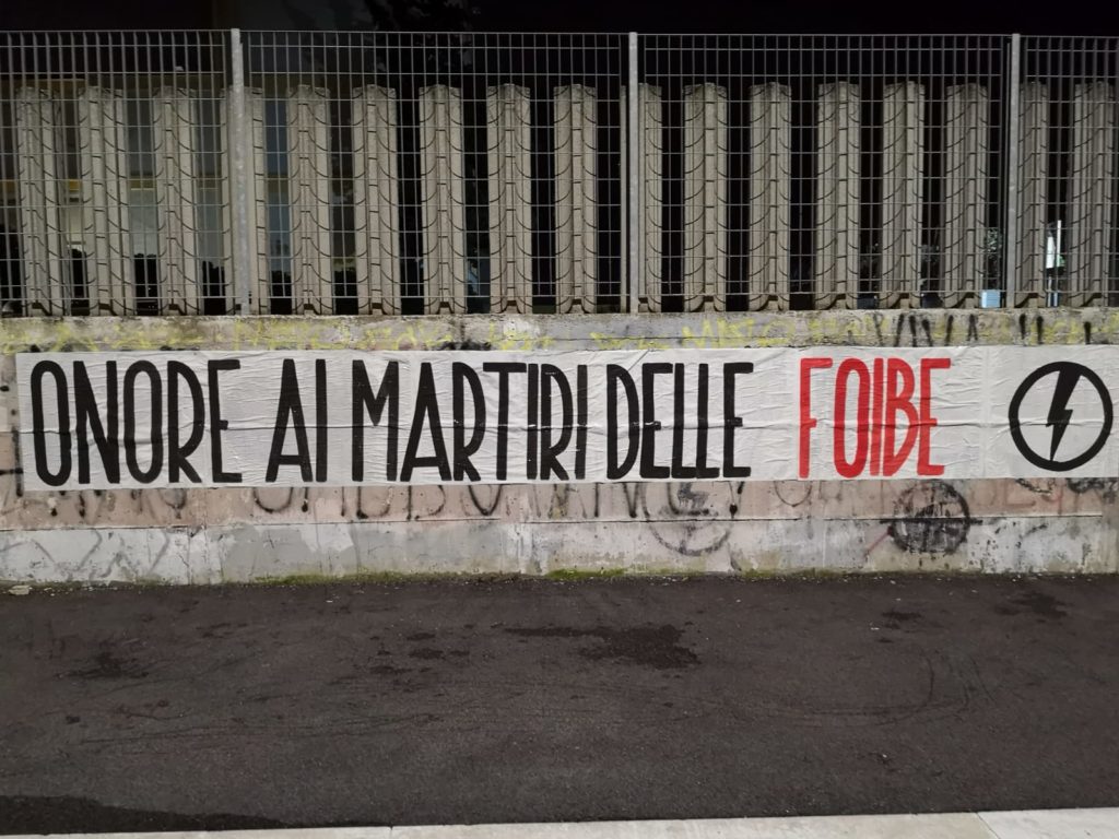 blocco studentesco 10 febbraio 2021 onore ai martiri delle foibe ostia