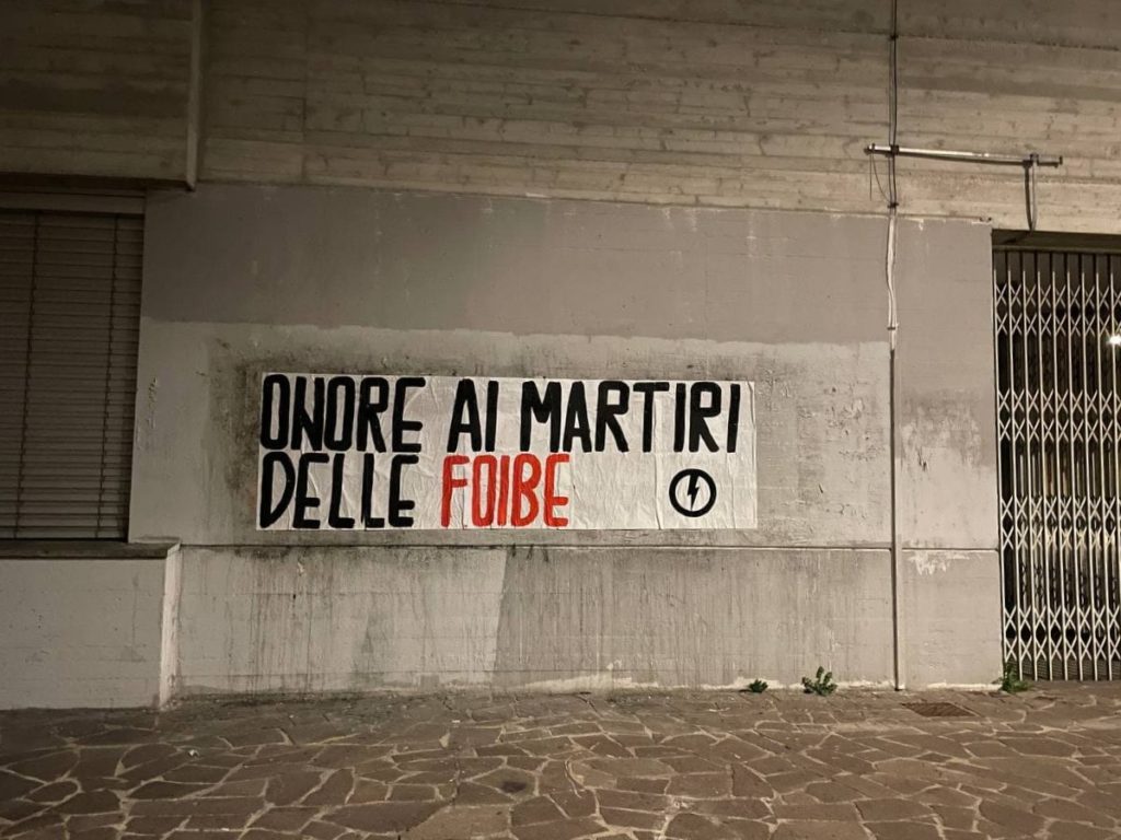 blocco studentesco 10 febbraio 2021 onore ai martiri delle foibe padova