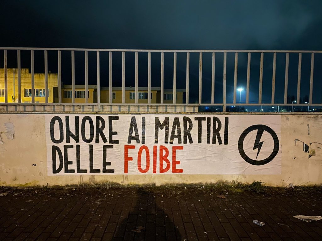 blocco studentesco 10 febbraio 2021 onore ai martiri delle foibe rieti