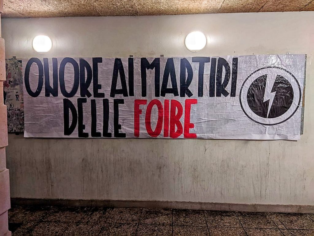 blocco studentesco 10 febbraio 2021 onore ai martiri delle foibe trieste