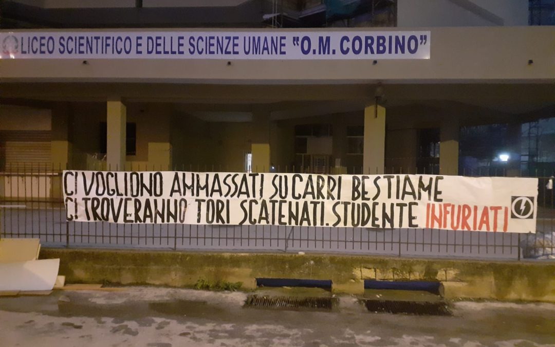 BLOCCO STUDENTESCO SIRACUSA PROTESTA PER IL POTENZIAMENTO DEI TRASPORTI LOCALI